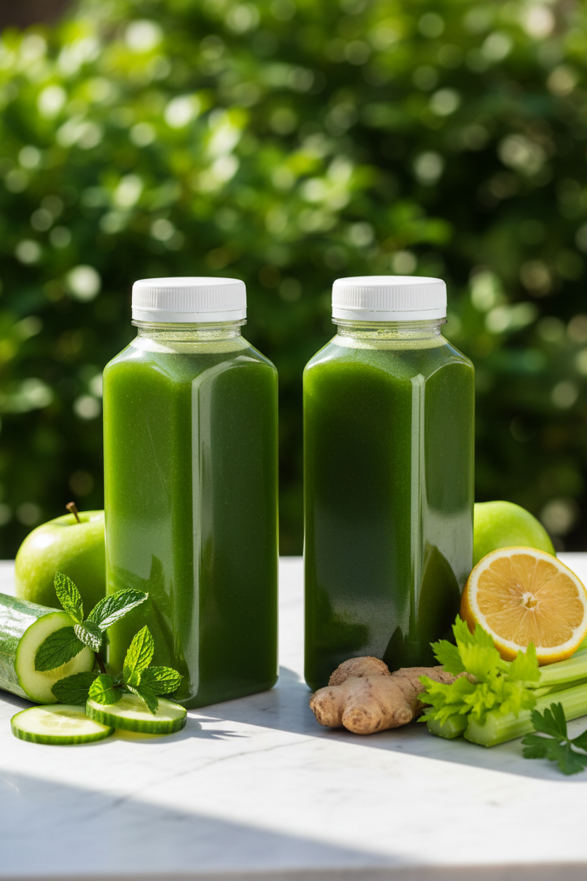 Green duo - square bottles like yours